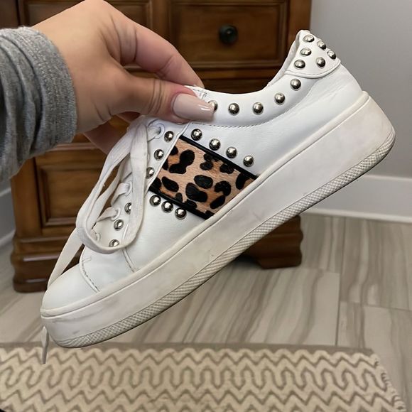 Steve Madden Shoes - Steve Madden Belle Leopard Studded Sneakers